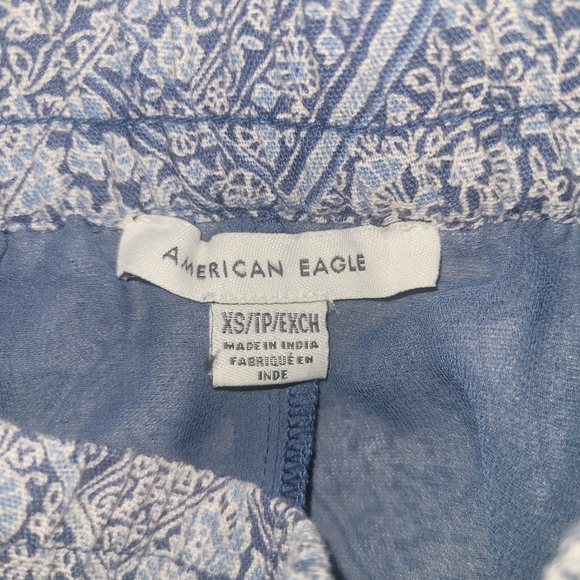 American Eagle Blue and White Patterned Skirt and Tank Top Set XS - Picture 6 of 6